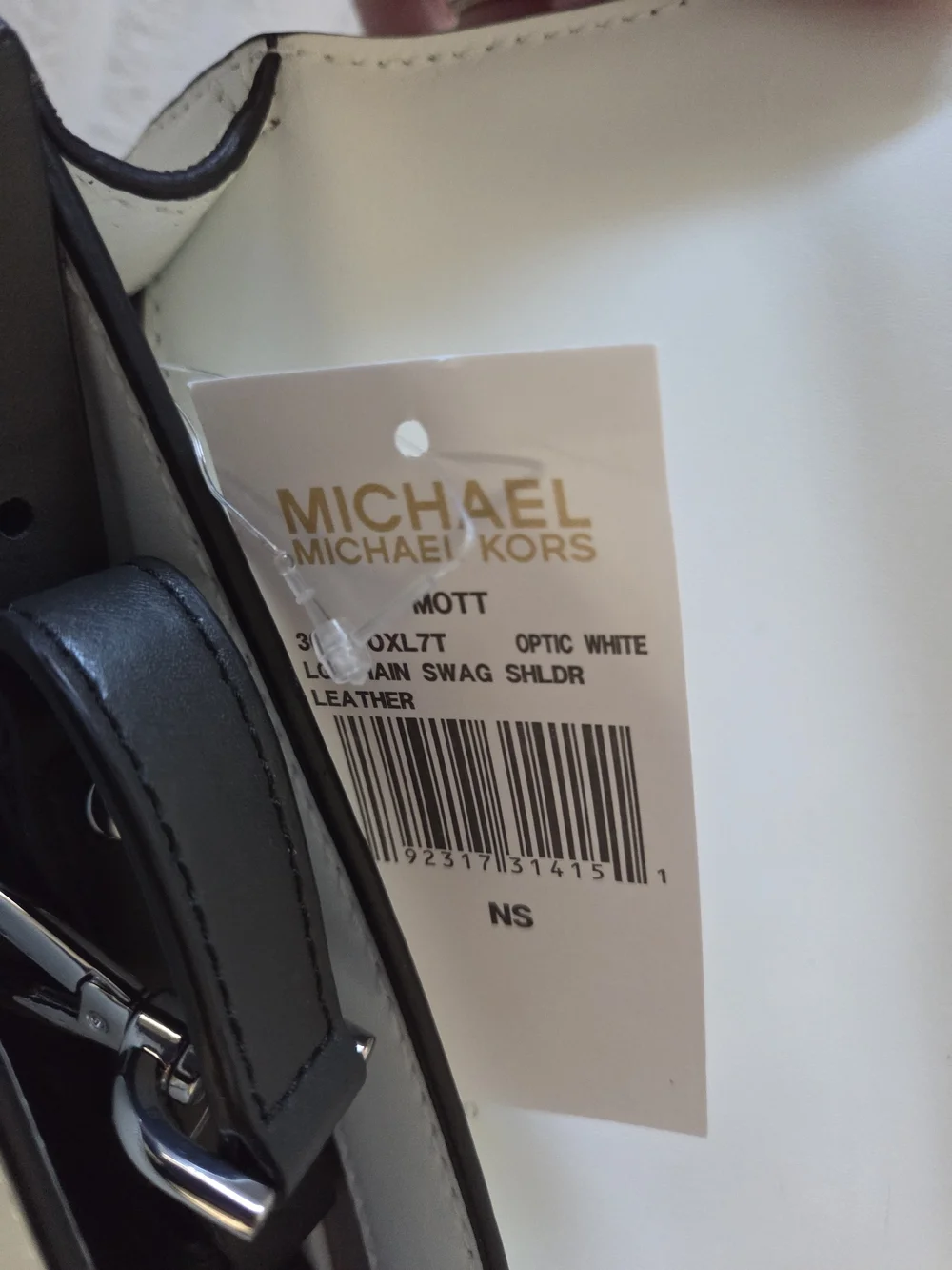 Michael Kors White & Black Graffiti-Print Shoulder Bag - Picture 4 of 7